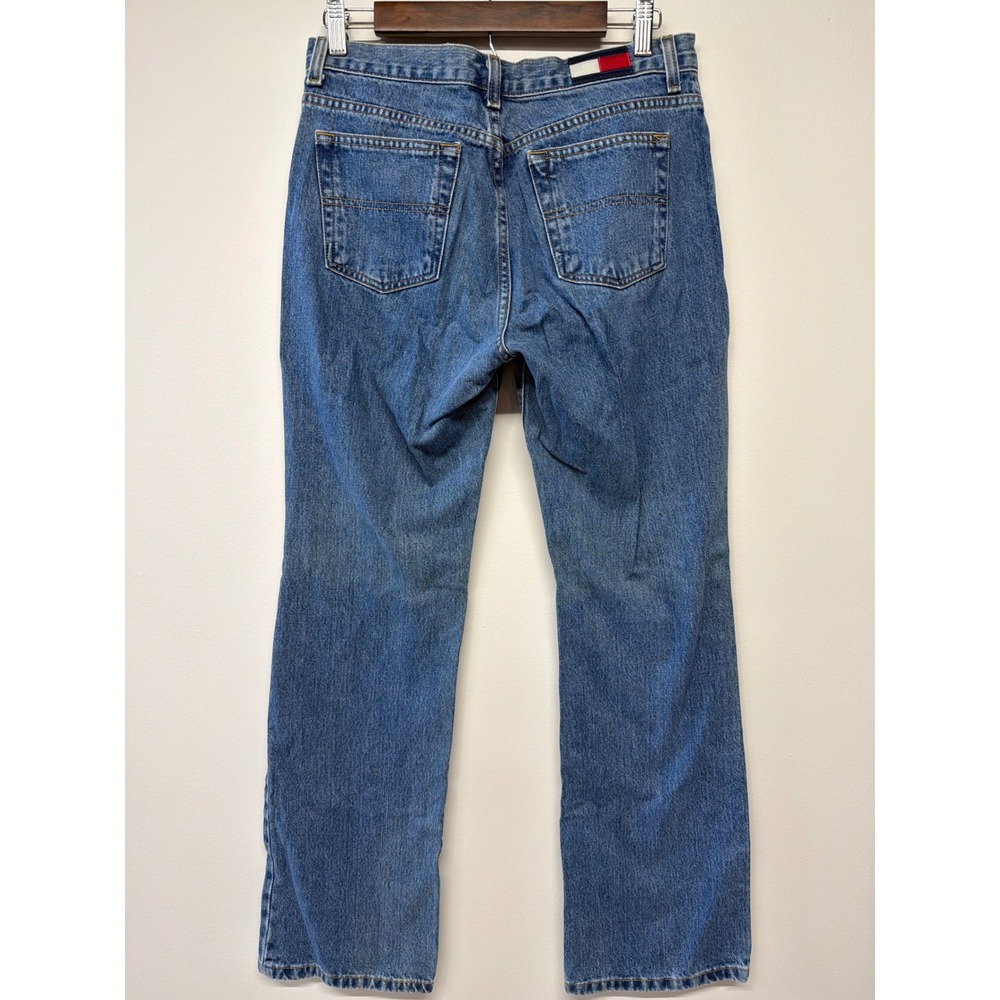 Vintage Y2K Tommy Jeans Flare 2001 Low Rise Blue Denim Size 9
